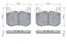 Set placute frana BOSCH 0 986 460 156