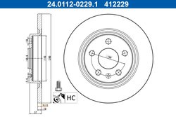 DISC FRANA ATE 24.0112-0229.1 - Compatibil cu VOLVO