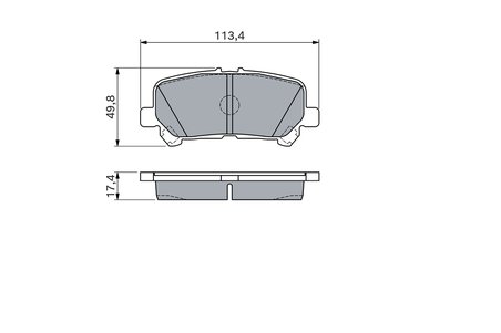 Set placute frana BOSCH 0 986 460 158