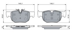 Set placute frana BOSCH 0 986 460 166