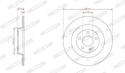 Disc frana Ferodo DDF3002C