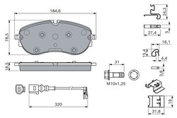 Set placute frana BOSCH 0 986 460 178