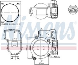 CARCASA CLAPETA ACCELERATIE NISSENS 955076 - Compatibil cu MERCEDES-BENZ