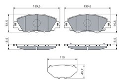 SET PLACUTE FRANA BOSCH 0 986 460 152 - Compatibil cu TOYOTA