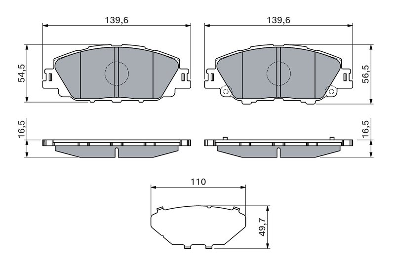 Set placute frana BOSCH 0 986 460 152