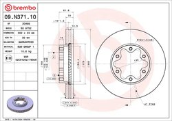DISC FRANA BREMBO 09.N371.10 - Compatibil cu FORD