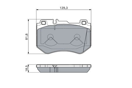 Set placute frana BOSCH 0 986 460 127