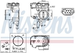 Carcasa clapeta acceleratie Nissens 955250