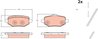 SET PLACUTE FRANA TRW GDB2480 - Compatibil cu CITROEN, DS, JEEP, OPEL, PEUGEOT, VAUXHALL