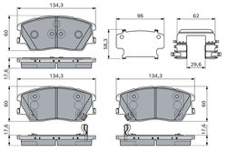 Set placute frana BOSCH 0 986 460 155