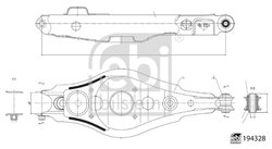 BRAT SUSPENSIE FEBI BILSTEIN 194328 - Compatibil cu TOYOTA