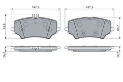 SET PLACUTE FRANA BOSCH 0 986 460 167 - Compatibil cu MERCEDES-BENZ
