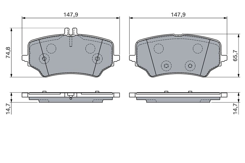 Set placute frana BOSCH 0 986 460 167