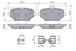 Set placute frana BOSCH 0 986 460 154