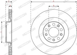 Disc frana Ferodo DDF3038C