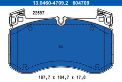 Set placute frana ATE 13.0460-4709.2