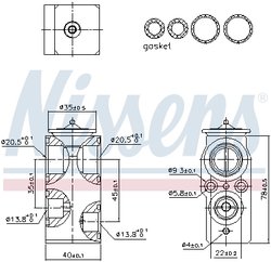 SUPAPA EXPANSIUNE CLIMA NISSENS 999422 - Compatibil cu VOLVO