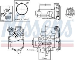 Carcasa clapeta acceleratie Nissens 955059