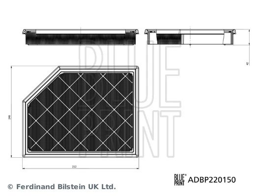 FILTRU AER BLUE PRINT ADBP220150 - Compatibil cu FORD, FORD ASIA & OCEANIA, FORD USA
