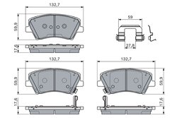 SET PLACUTE FRANA BOSCH 0 986 460 189 - Compatibil cu HYUNDAI