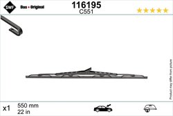LAMELA STERGATOR SWF 116195 - Compatibil cu ALFA ROMEO, BMW, CADILLAC, CHEVROLET, CHRYSLER, CITROEN, DACIA, DAEWOO, DAIHATSU, DF