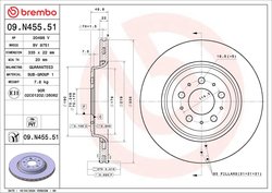 DISC FRANA BREMBO 09.N455.51 - Compatibil cu TESLA