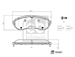 Set placute frana Febi Bilstein 193461