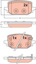 SET PLACUTE FRANA TRW GDB2546 - Compatibil cu NISSAN