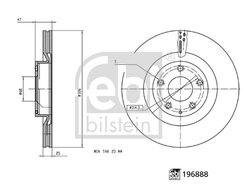 DISC FRANA FEBI BILSTEIN 196888 - Compatibil cu MAZDA