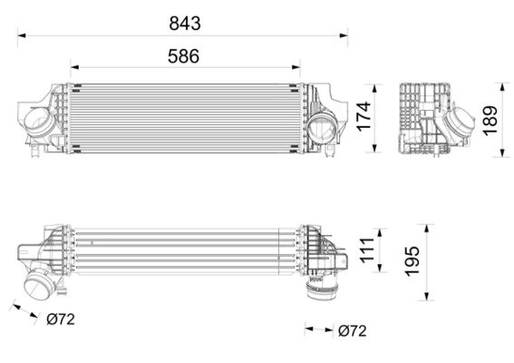 Intercooler MAHLE CI 735 000P