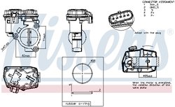 CARCASA CLAPETA ACCELERATIE NISSENS 955178 - Compatibil cu BMW, MINI