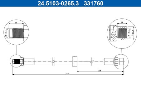 FURTUN FRANA ATE 24.5103-0265.3 - Compatibil cu VOLVO