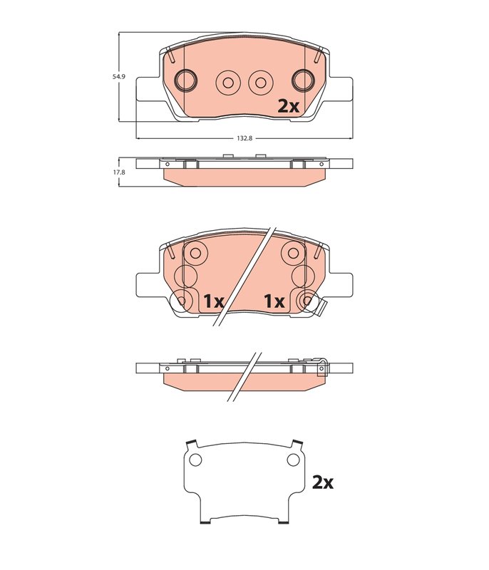 Set placute frana TRW GDB2541