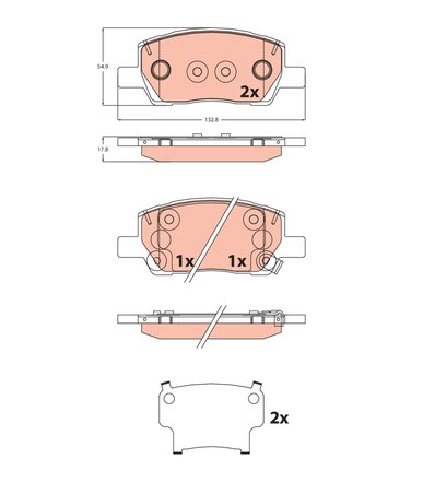 Set placute frana TRW GDB2541