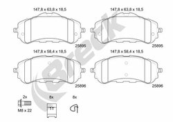 Set placute frana Breck 25895 00 701 00