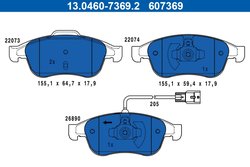 Set placute frana ATE 13.0460-7369.2