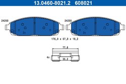 Set placute frana ATE 13.0460-8021.2