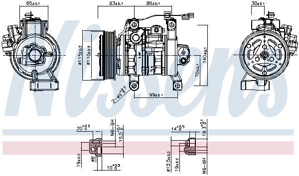 COMPRESOR CLIMATIZARE NISSENS 891130 - Compatibil cu HONDA