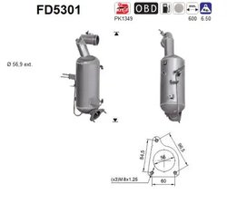 FILTRU DE PARTICULE AS FD5301 - Compatibil cu OPEL, VAUXHALL