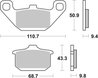 SET PLACUTE FRANA BREMBO 07KA0808 - Piesa auto compatibila cu mai multe marci