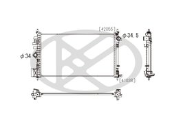 RADIATOR RACIRE MOTOR KOYORAD PL462650 - Compatibil cu CHEVROLET, OPEL, SAAB, VAUXHALL
