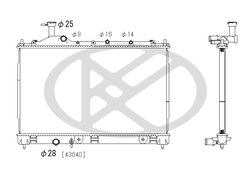 RADIATOR RACIRE MOTOR KOYORAD PL032975 - Compatibil cu MITSUBISHI