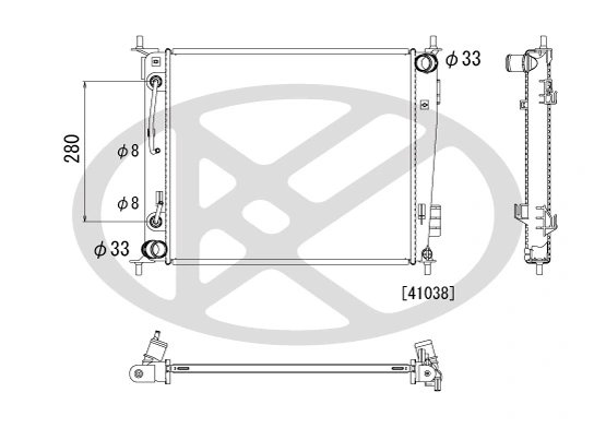 Radiator racire motor KOYORAD PL822504