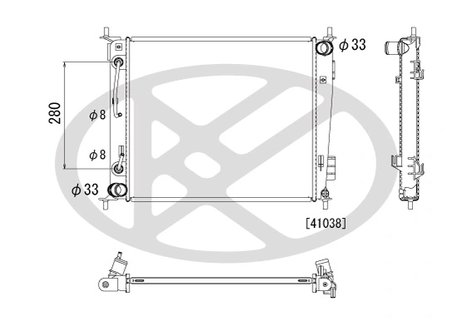 Radiator racire motor KOYORAD PL822504