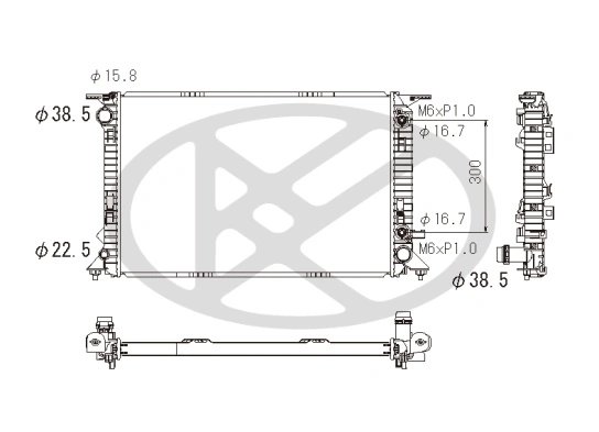 Radiator racire motor KOYORAD PL442800