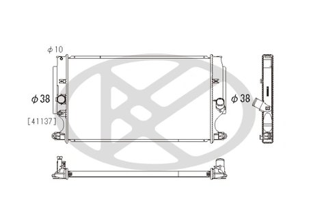 RADIATOR RACIRE MOTOR KOYORAD PL012103 - Compatibil cu TOYOTA