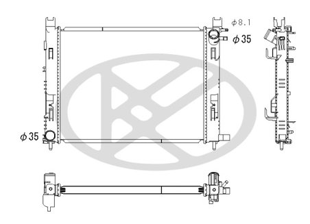 RADIATOR RACIRE MOTOR KOYORAD PL493552 - Compatibil cu DACIA, RENAULT