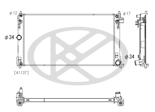 RADIATOR RACIRE MOTOR KOYORAD PL013405 - Compatibil cu TOYOTA