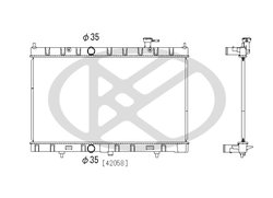 RADIATOR RACIRE MOTOR KOYORAD PL023078 - Compatibil cu NISSAN