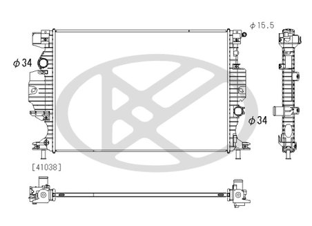 RADIATOR RACIRE MOTOR KOYORAD PL323422 - Compatibil cu FORD